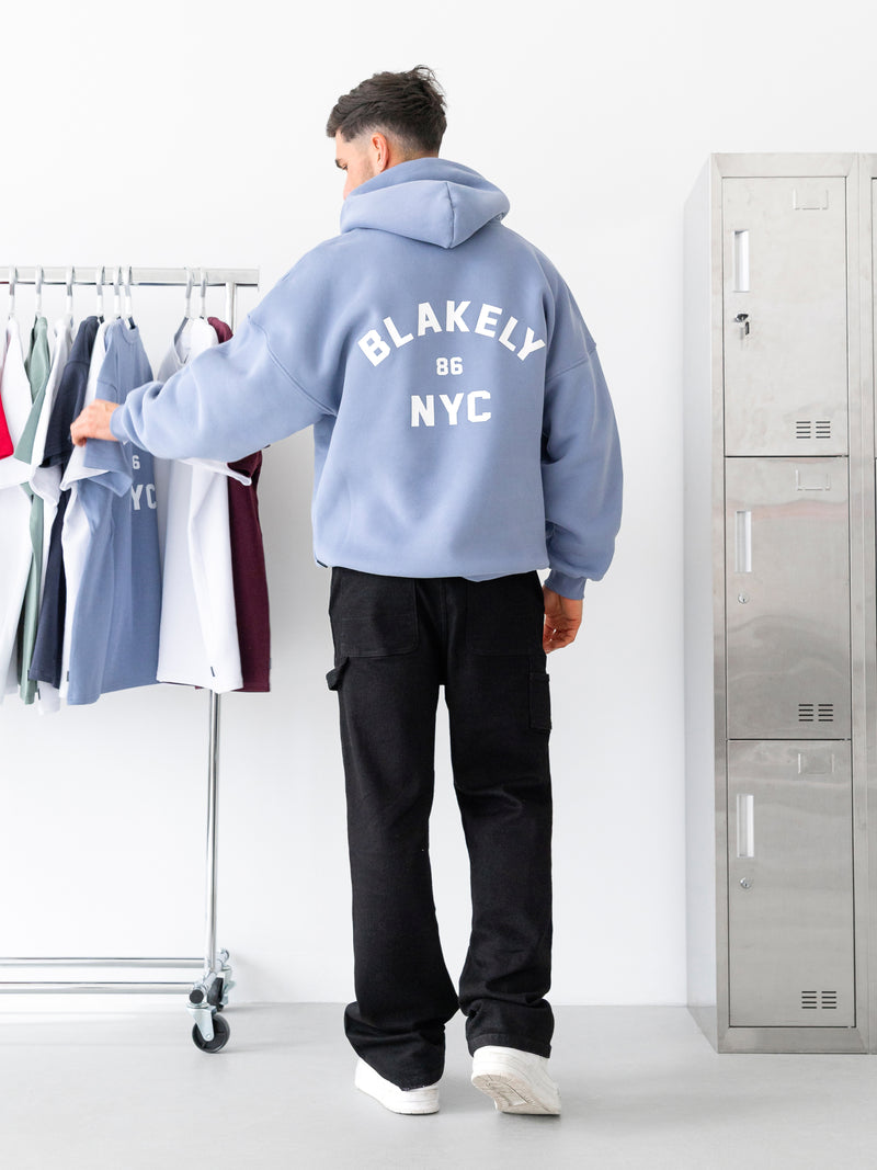 NYC Relaxed Hoodie - Cloudy Blue