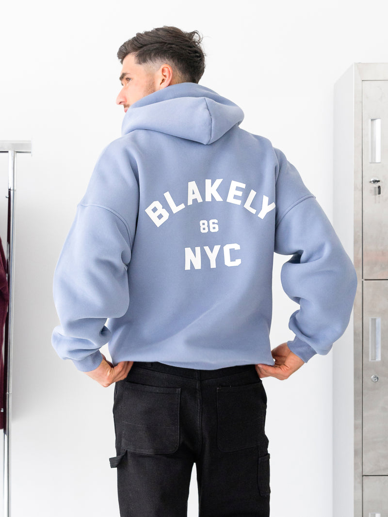 NYC Relaxed Hoodie - Cloudy Blue