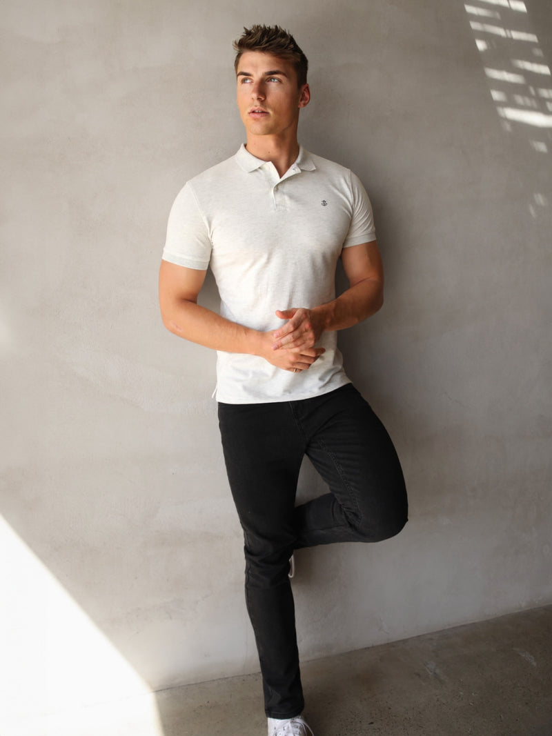 Ryton Soft Polo - Marl White