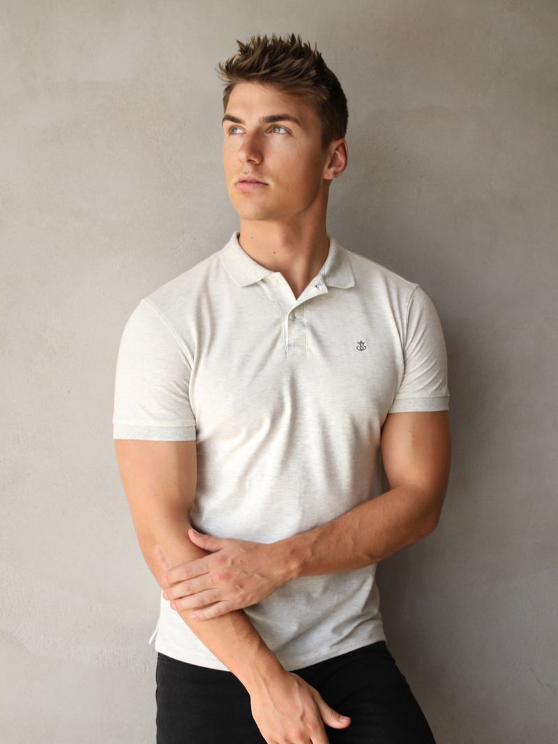 Ryton Soft Polo - Marl White