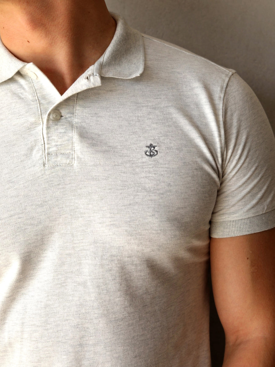 Ryton Soft Polo - Marl White