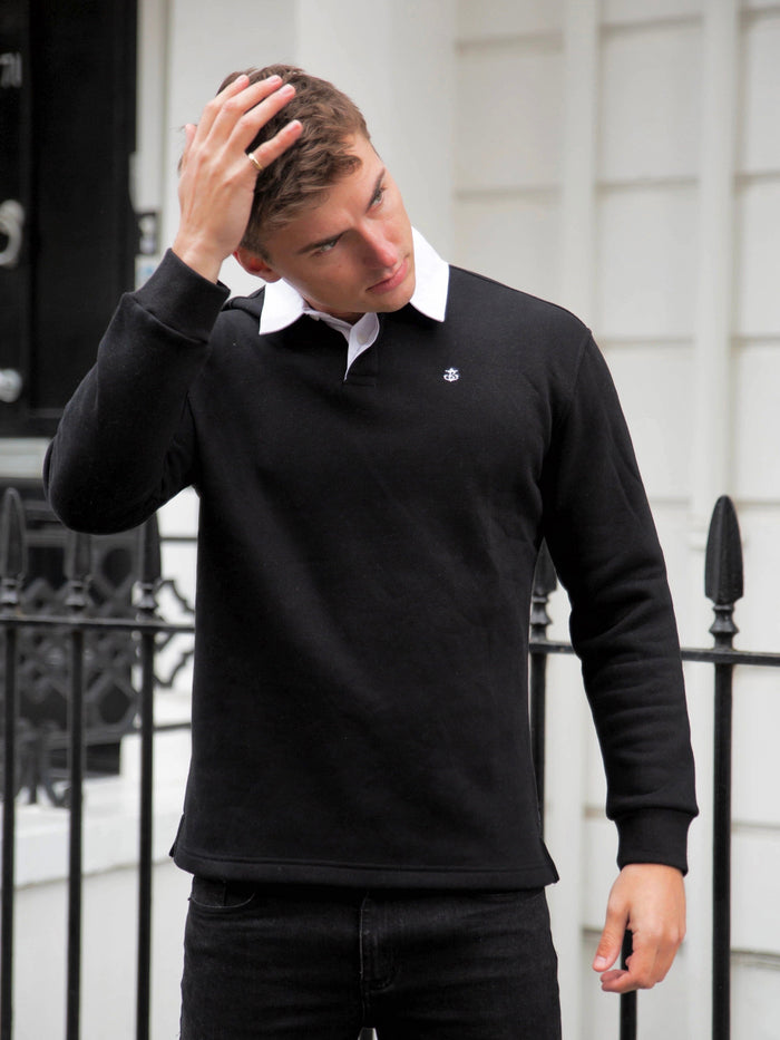 Hudson Polo Sweatshirt - Black