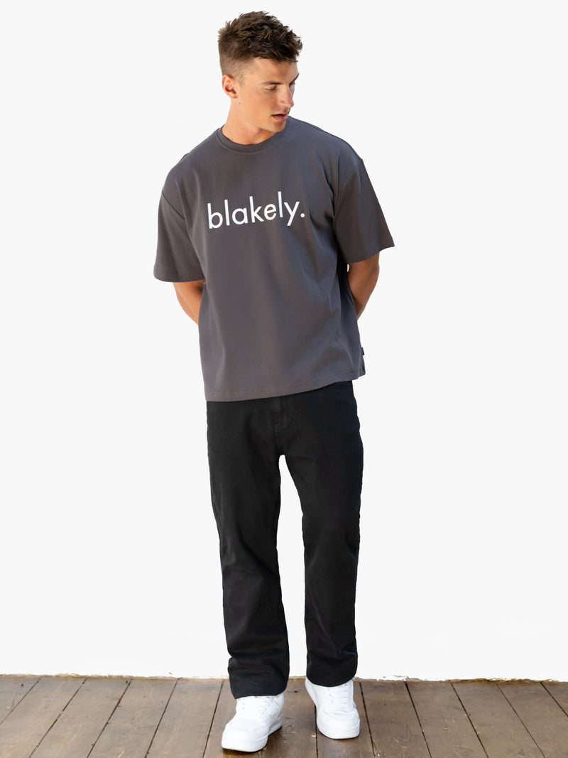 Logo Unfitted T-Shirt - Charcoal