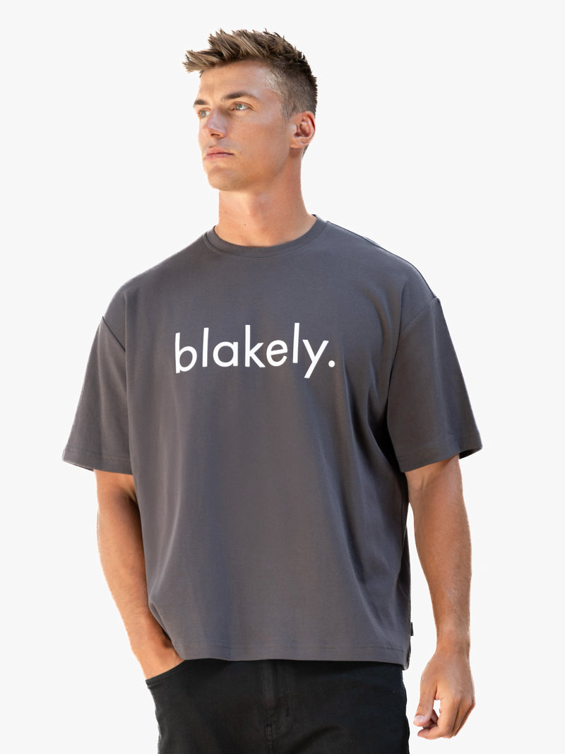 Logo Unfitted T-Shirt - Charcoal