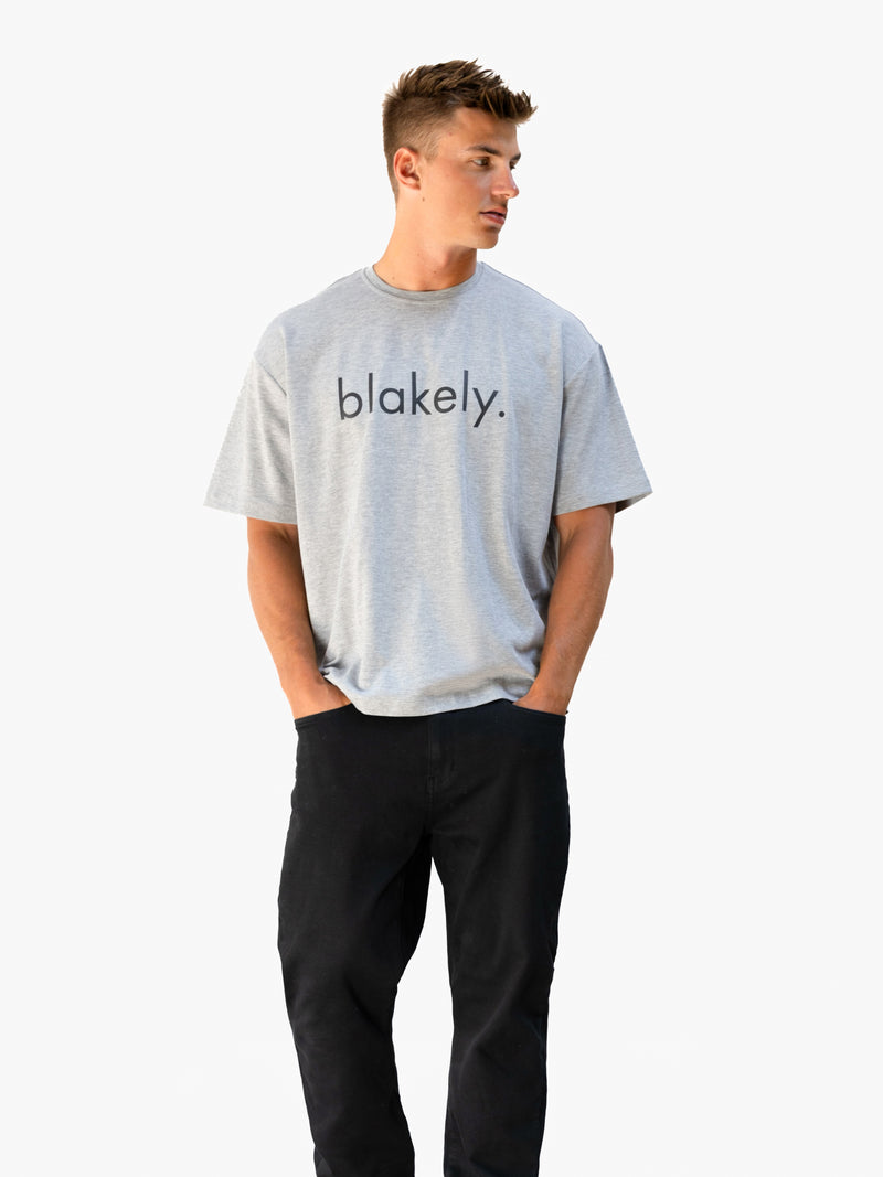 Logo Unfitted T-Shirt - Marl Grey