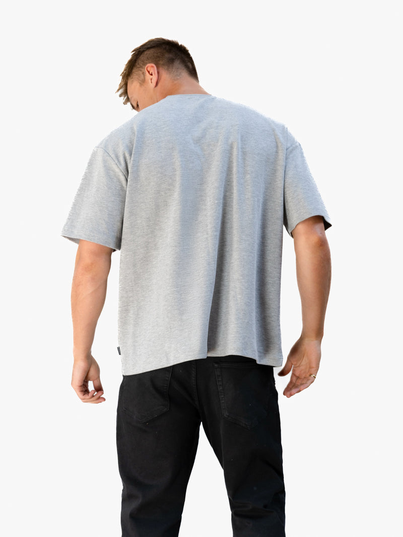 Logo Unfitted T-Shirt - Marl Grey