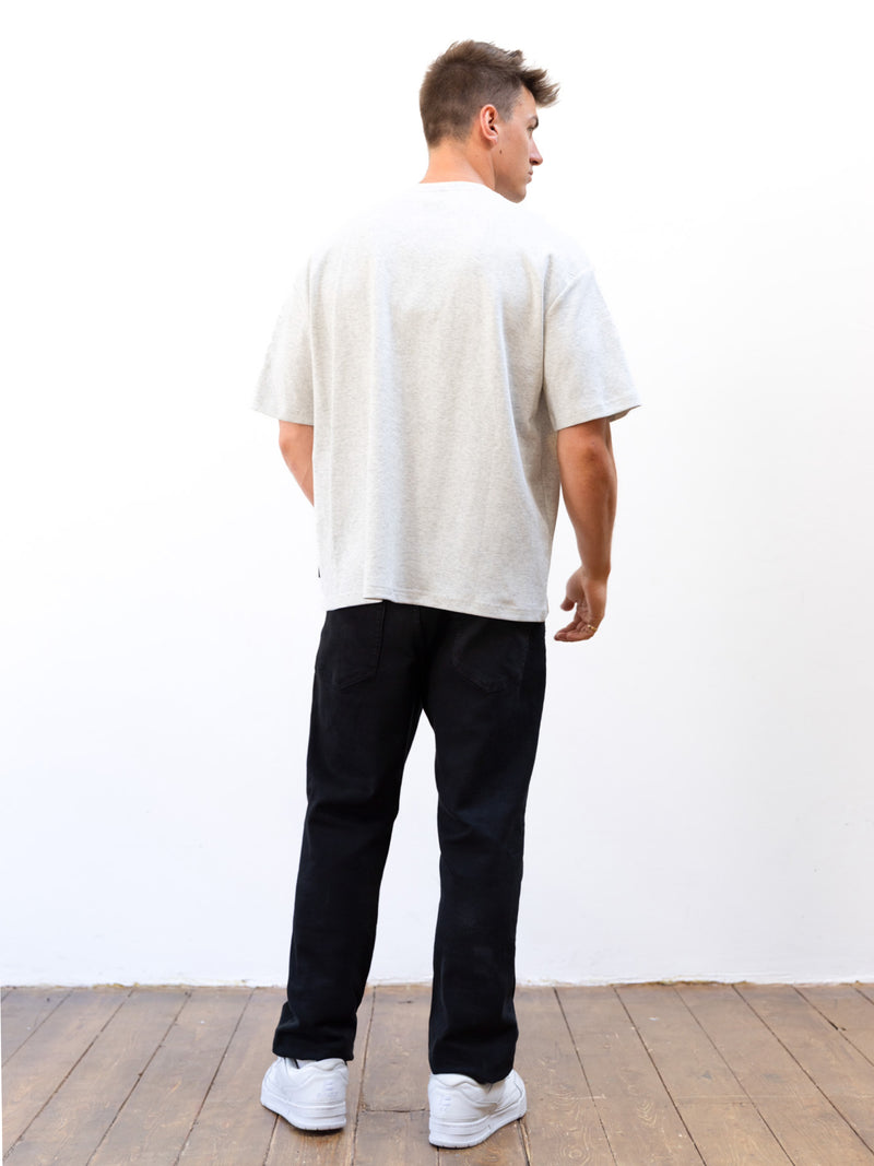 Logo Unfitted T-Shirt - Marl White