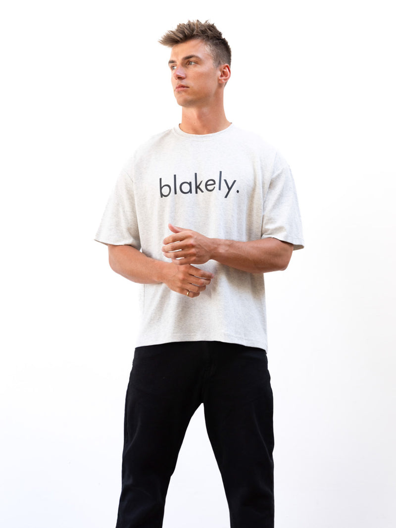 Logo Unfitted T-Shirt - Marl White