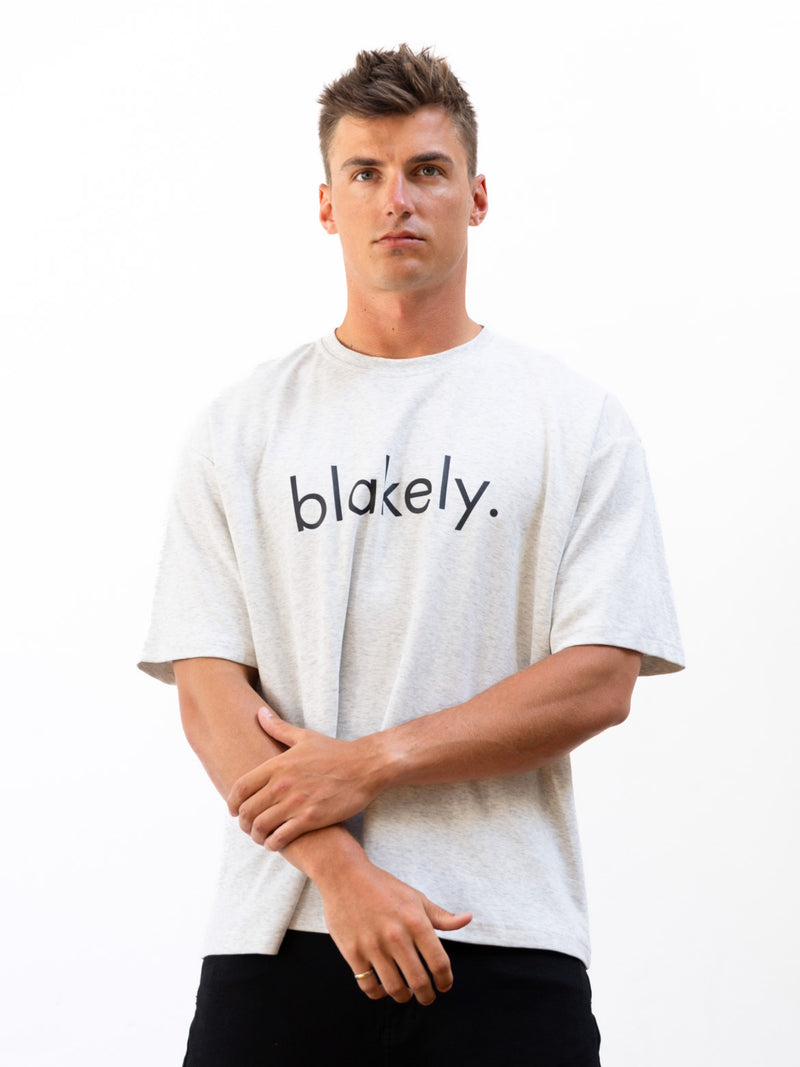 Logo Unfitted T-Shirt - Marl White