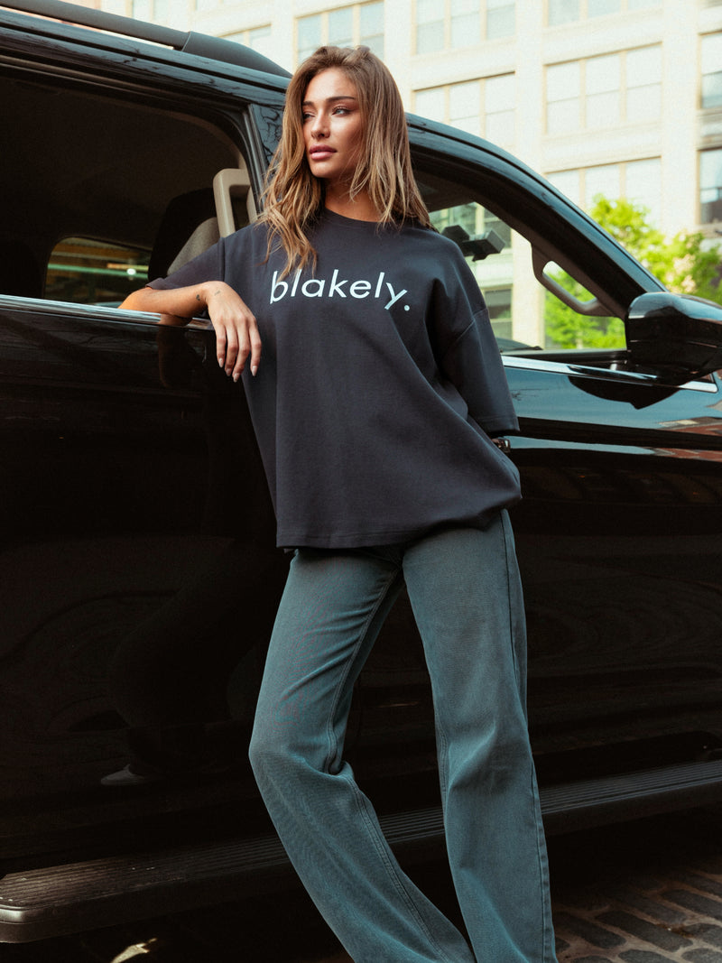 Logo Ultra Oversized T-Shirt - Charcoal