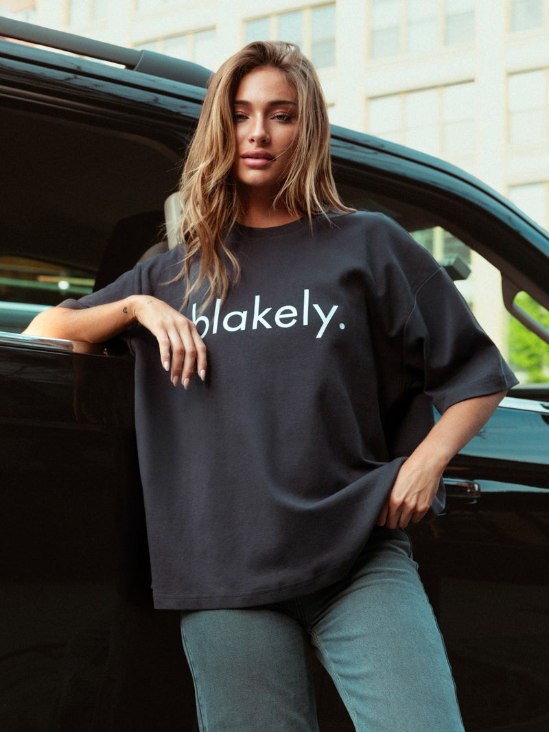 Logo Ultra Oversized T-Shirt - Charcoal