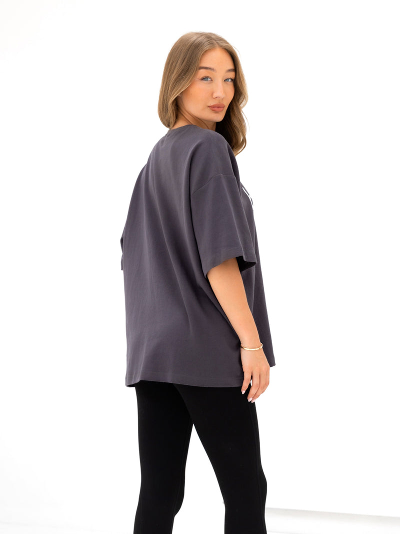Logo Ultra Oversized T-Shirt - Charcoal