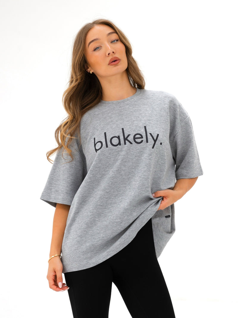 Logo Ultra Oversized T-Shirt - Marl Grey
