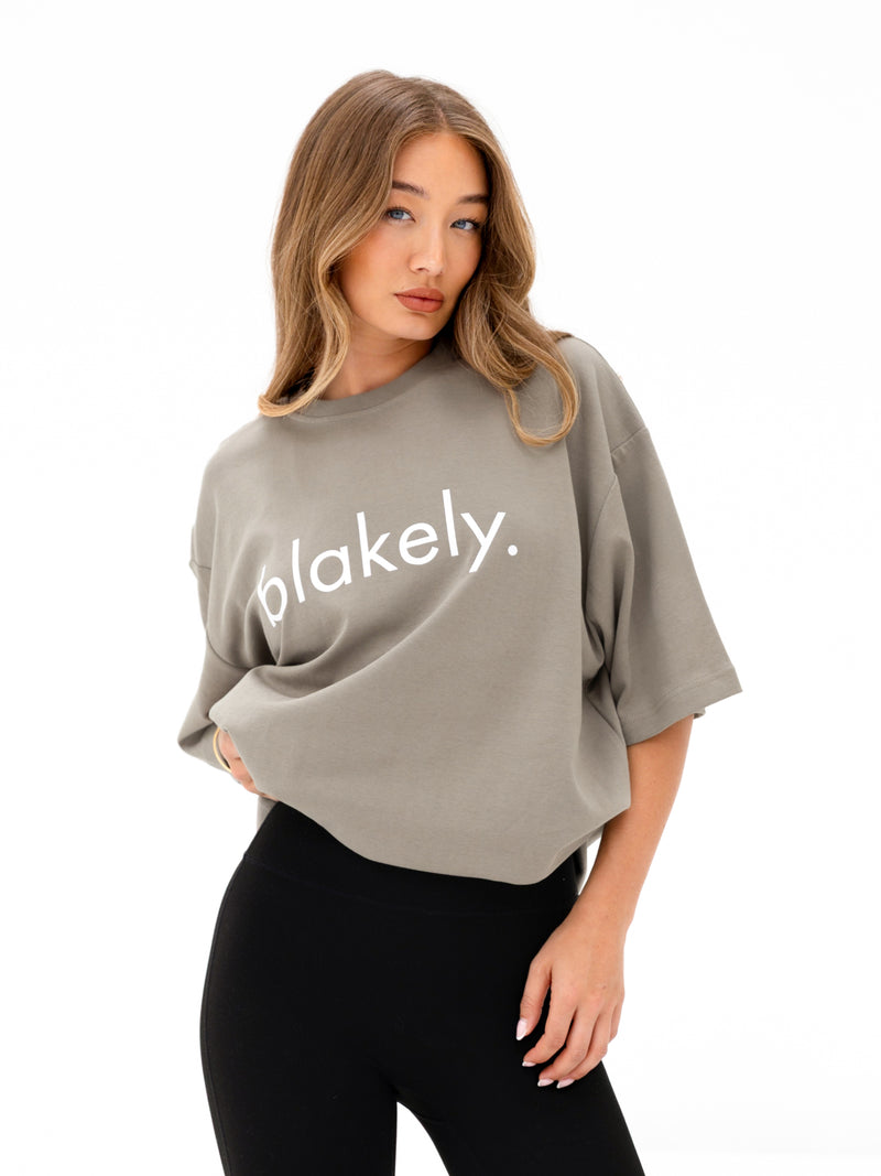 Logo Ultra Oversized T-Shirt - Washed Khaki