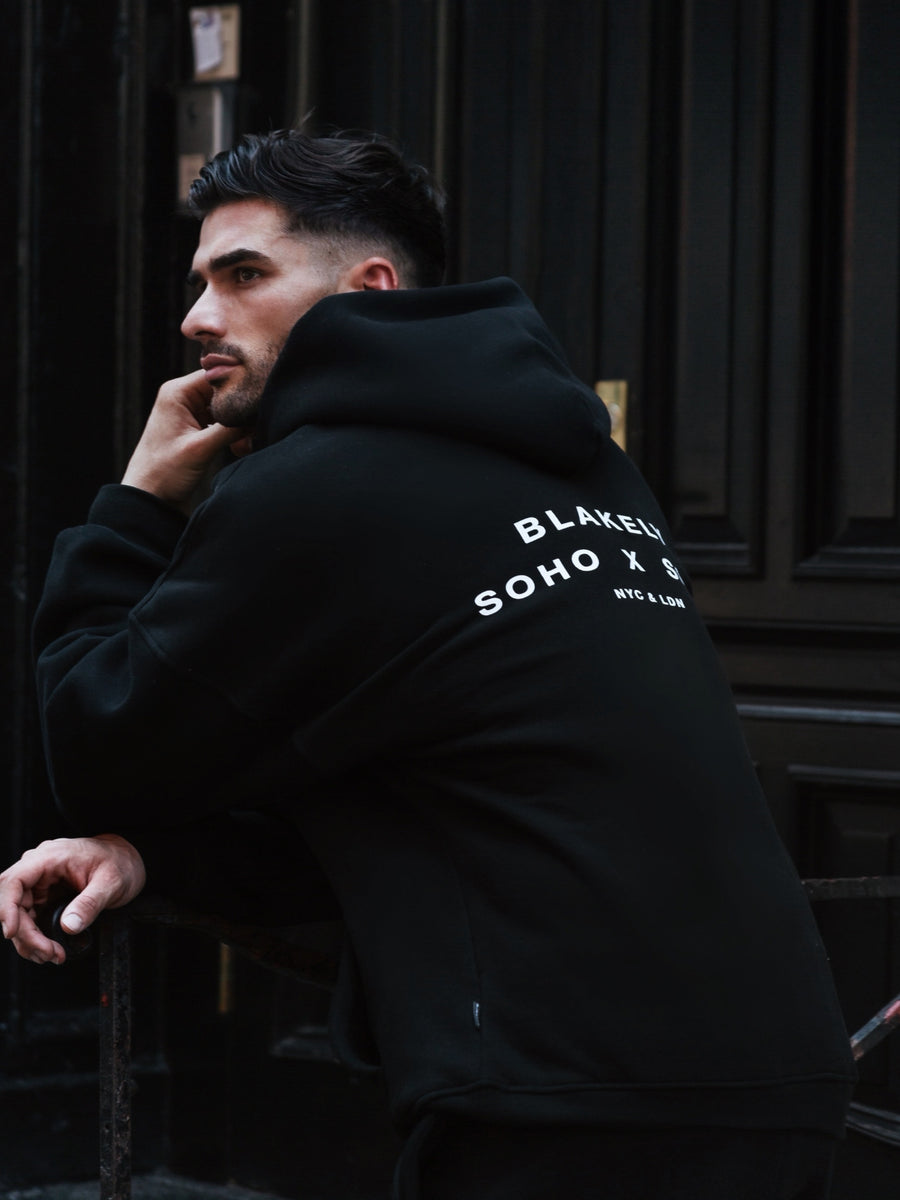 Soho Relaxed Hoodie - Black