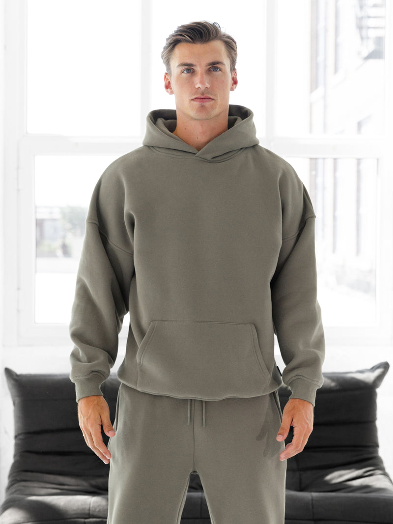 Blakely Basic Relaxed Hoodie - Safari Green