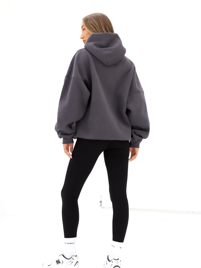 Logo Oversized Hoodie - Charcoal