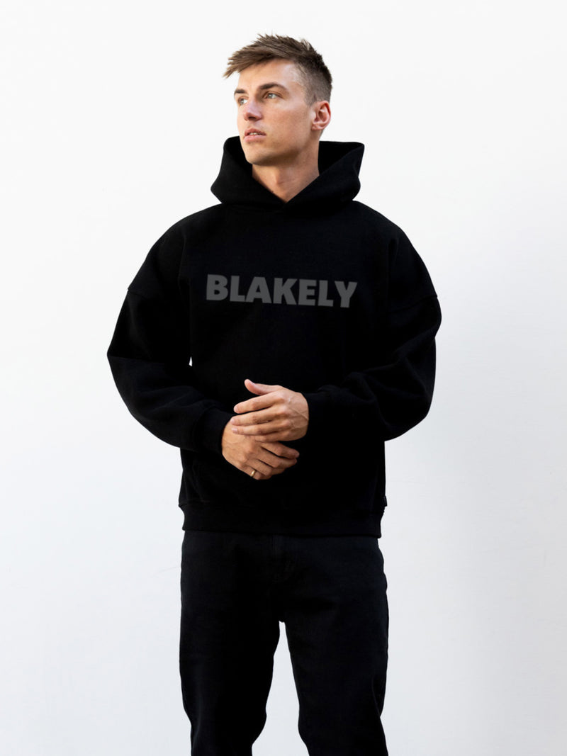 Studio Relaxed Hoodie - Tonal Black