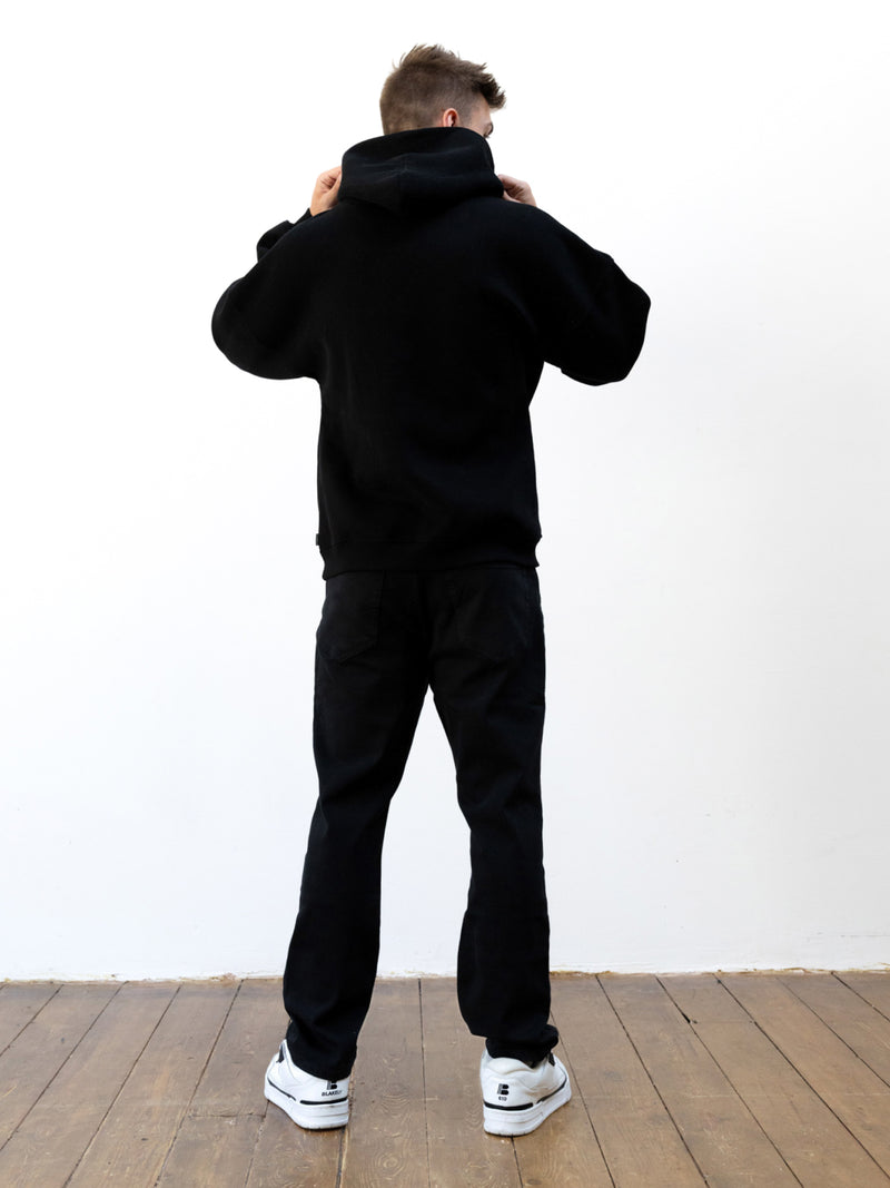 Studio Relaxed Hoodie - Tonal Black