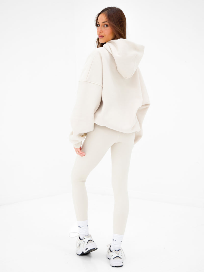 Outline Heritage Oversized Hoodie - Chalk