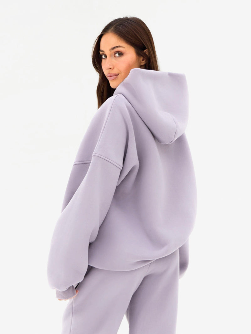 Outline Heritage Oversized Hoodie - Washed Lilac