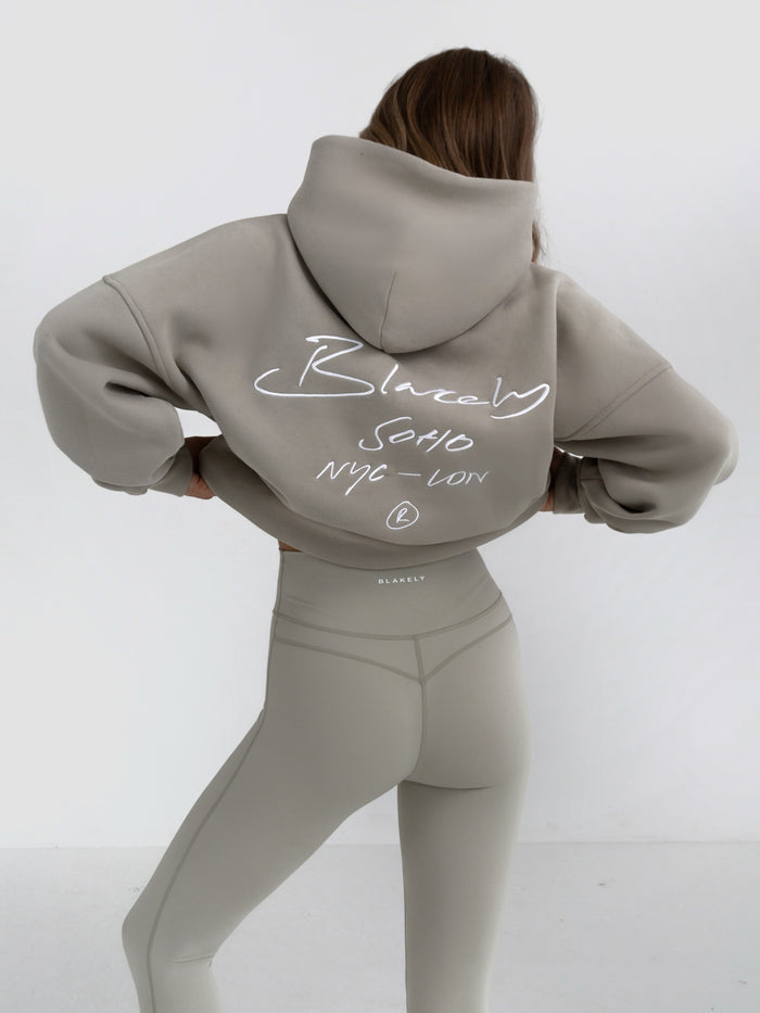 Soho Script Hoodie - Grey