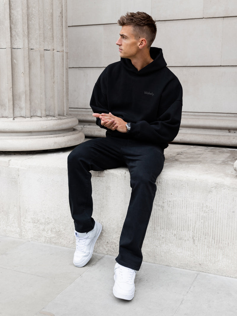 Iver Relaxed Hoodie - Black
