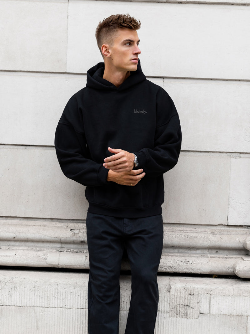 Iver Relaxed Hoodie - Black