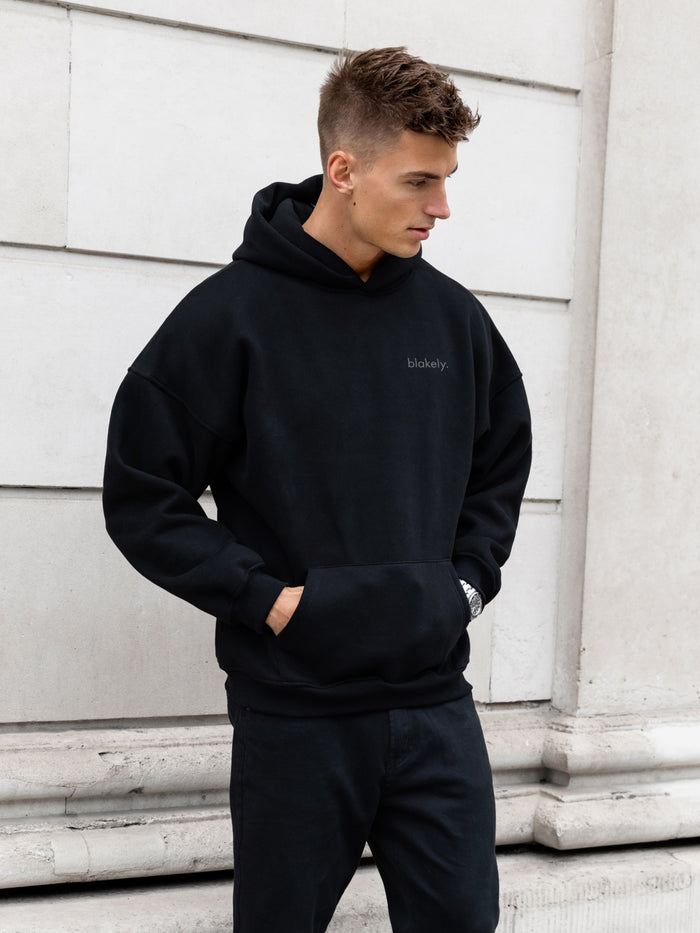 Iver Relaxed Hoodie - Black