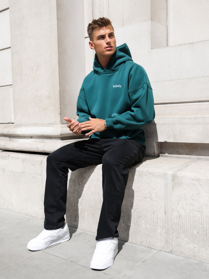 Iver Relaxed Hoodie - Deep Green