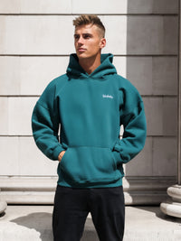 Iver Relaxed Hoodie - Deep Green