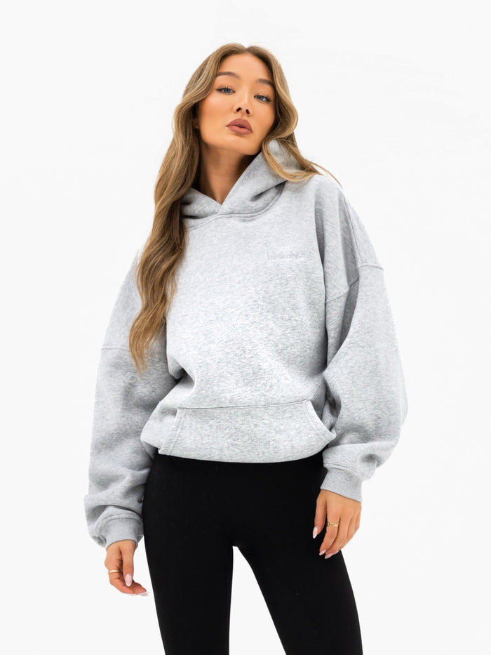Freya Oversized Hoodie - Marl Grey