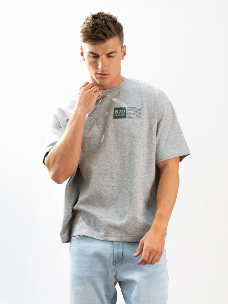 Tribeca 610 Unfitted T-Shirt - Marl Grey