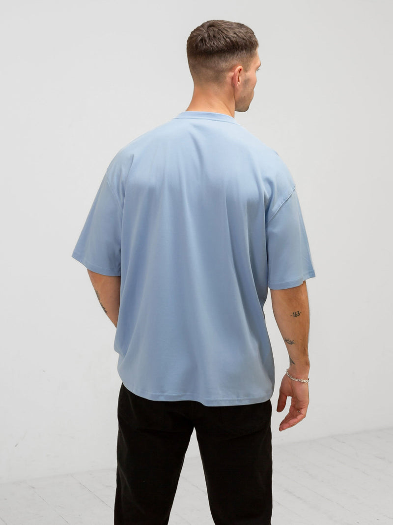 Apex Label Relaxed T-Shirt - Ice Blue