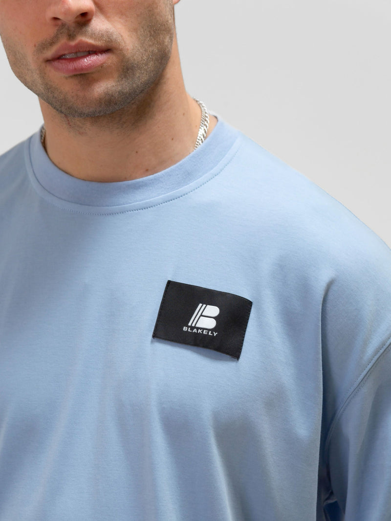 Apex Label Relaxed T-Shirt - Ice Blue