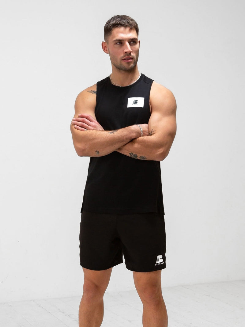 Apex Label Sleeveless Vest - Black