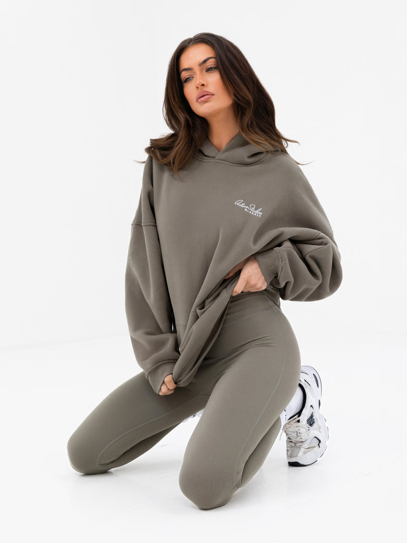 Addie Oversized Hoodie - Safari Green