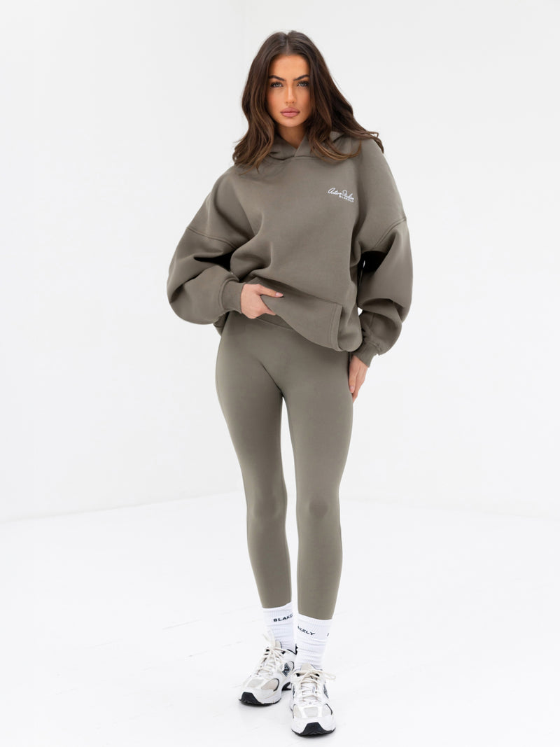 Addie Oversized Hoodie - Safari Green