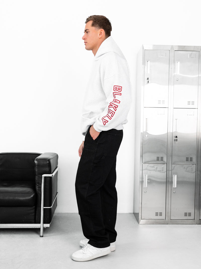 Miles Relaxed Hoodie - Marl White