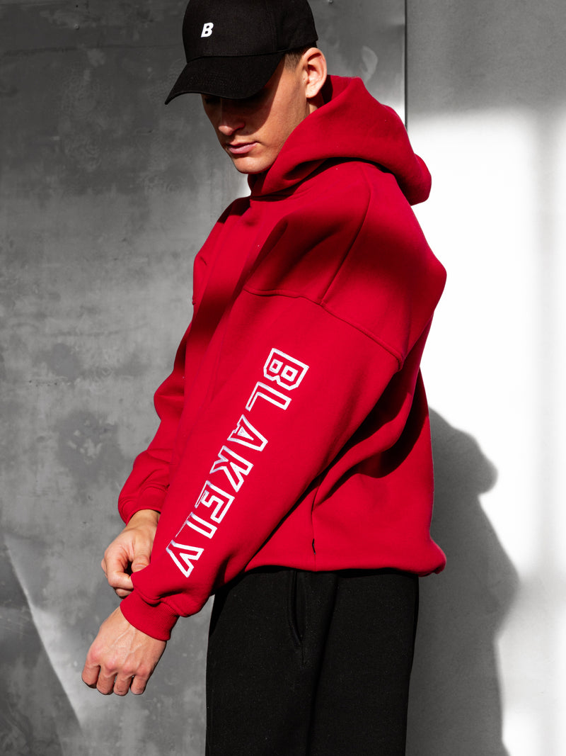 Miles Relaxed Hoodie - Red