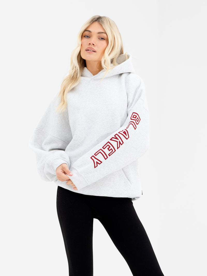 Alexis Oversized Hoodie - Marl White