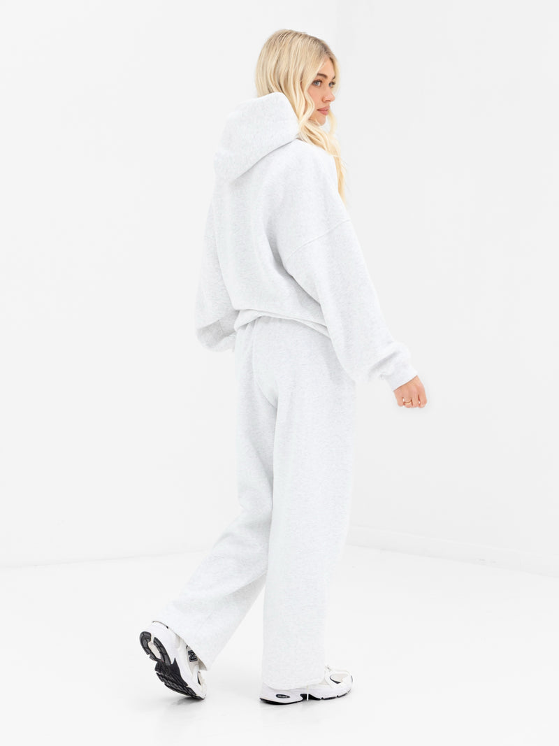 Alexis Oversized Hoodie - Marl White