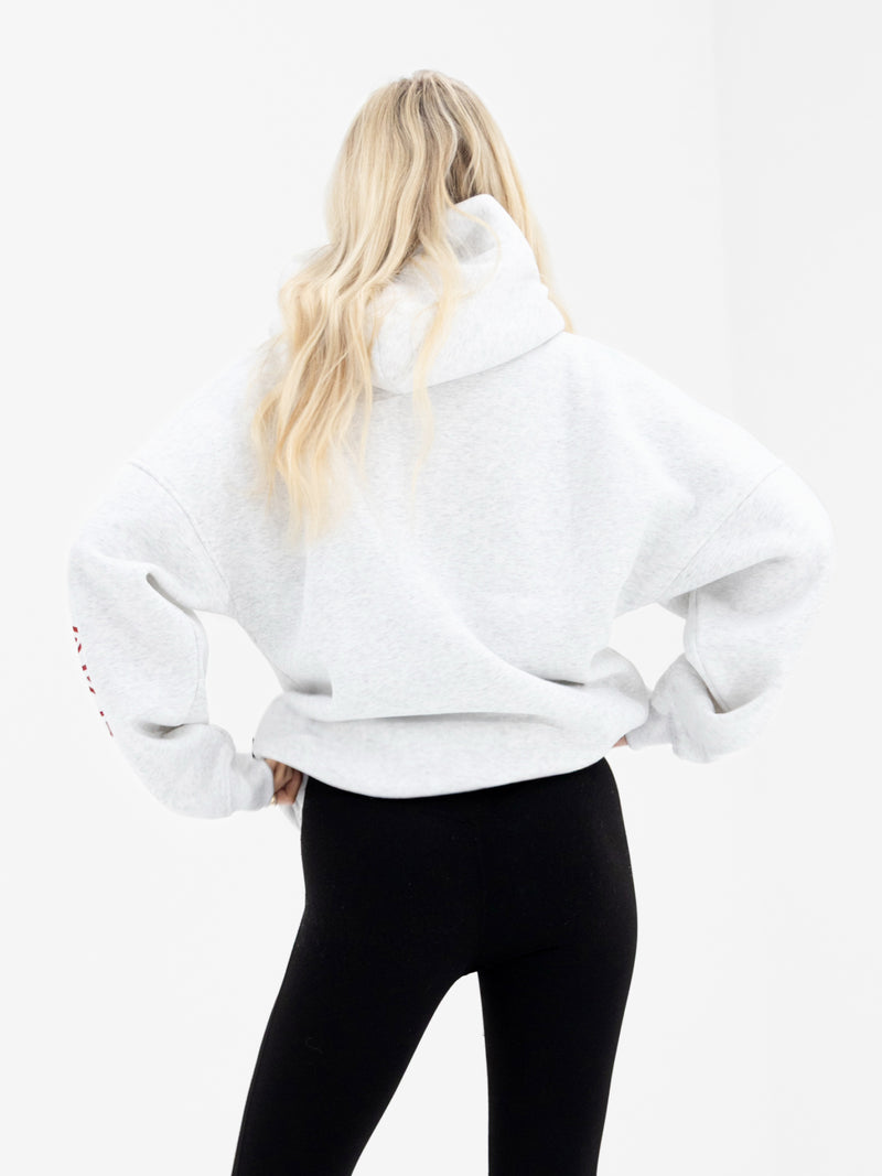 Alexis Oversized Hoodie - Marl White