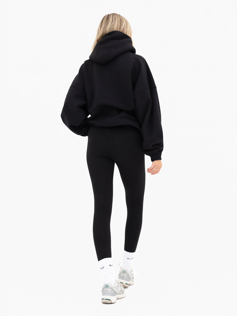 Lila Oversized Hoodie - Black & Ultra Lilac