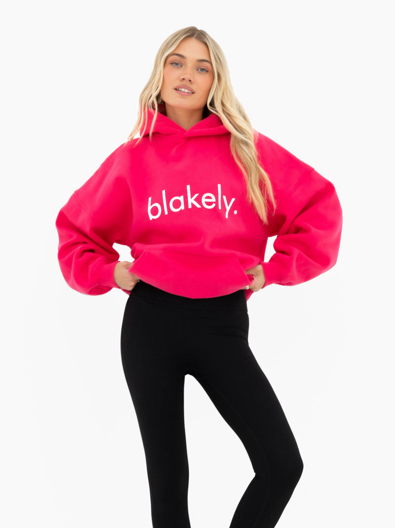 Lila Oversized Hoodie - Neon Pink