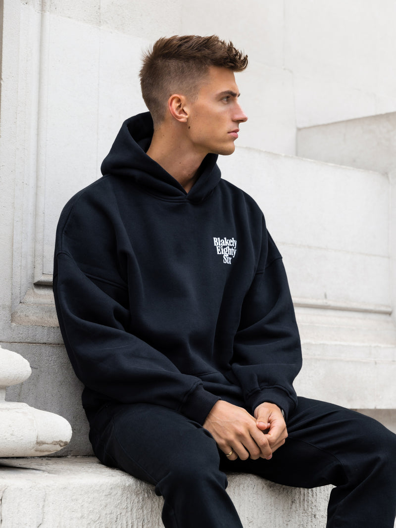 Luke Relaxed Hoodie - Black