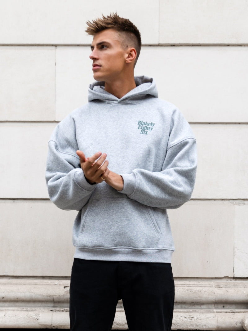 Luke Relaxed Hoodie - Marl Grey