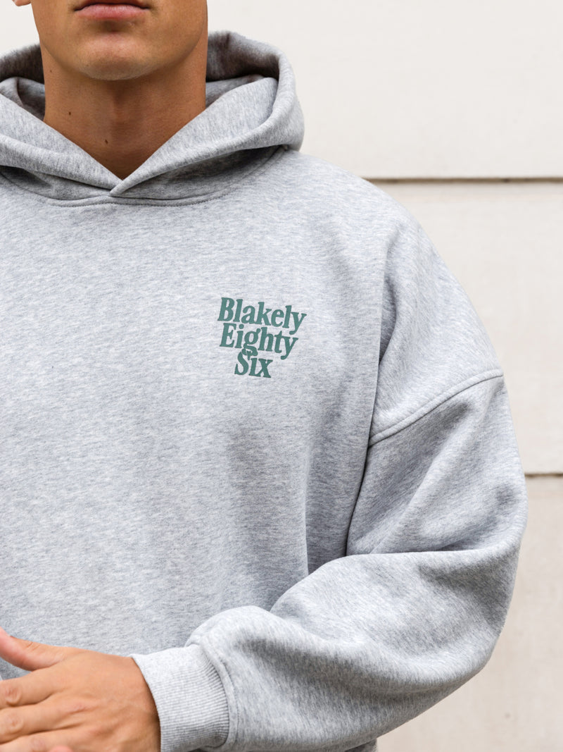 Luke Relaxed Hoodie - Marl Grey