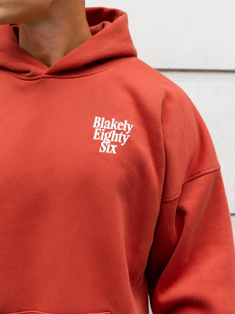 Luke Relaxed Hoodie - Washed Red
