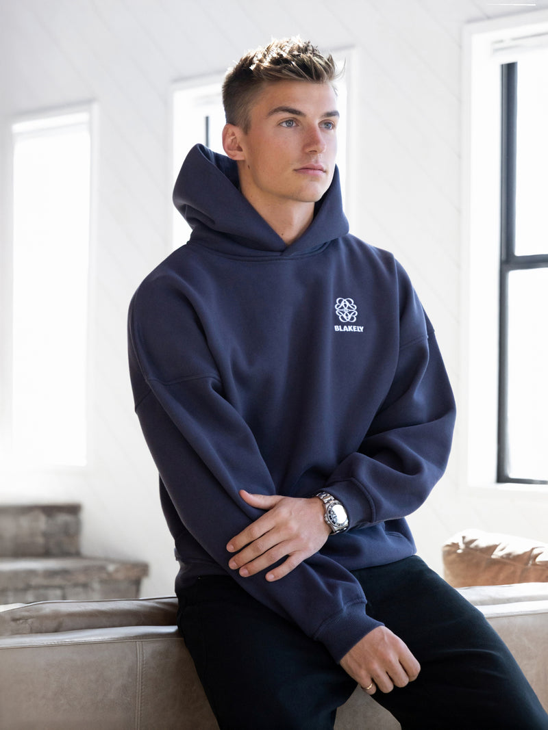 Mateo Relaxed Hoodie - True Navy